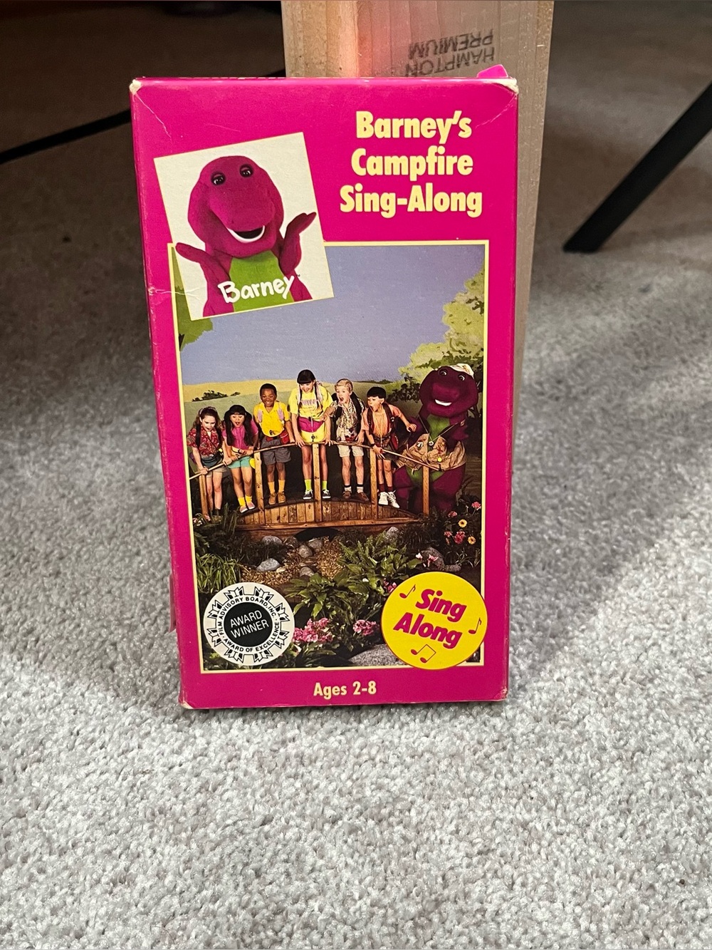 Barney's Campfire Sing-Along VHS Video Tape 1990 Tested And Working